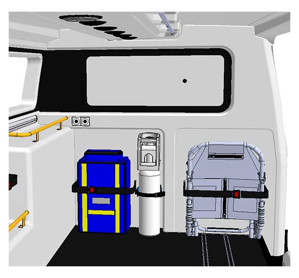 ambulance gruau interieur first ford transit cloison